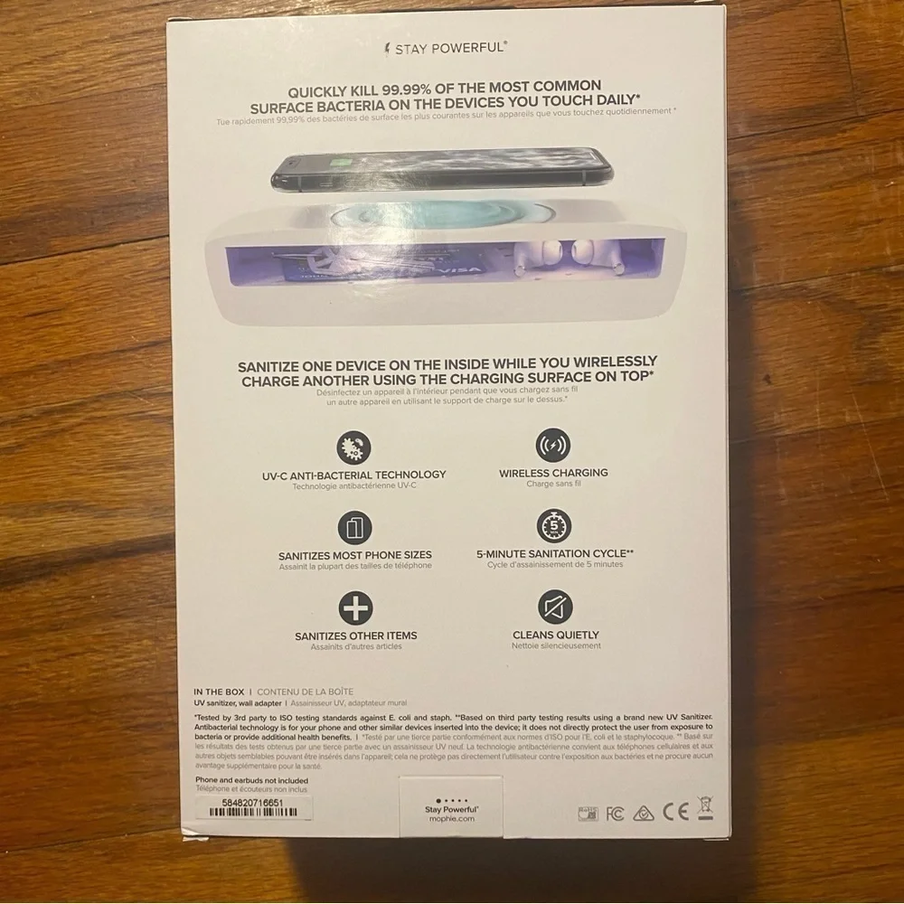 New mophie UV sanitizer with wireless charging